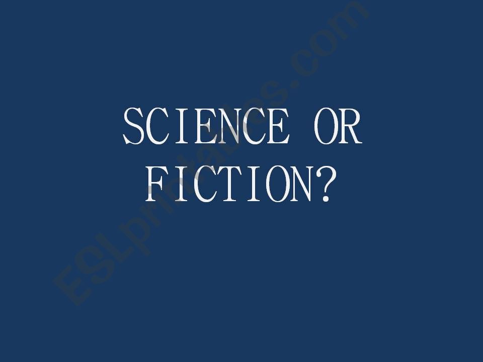 Science and fiction quiz powerpoint