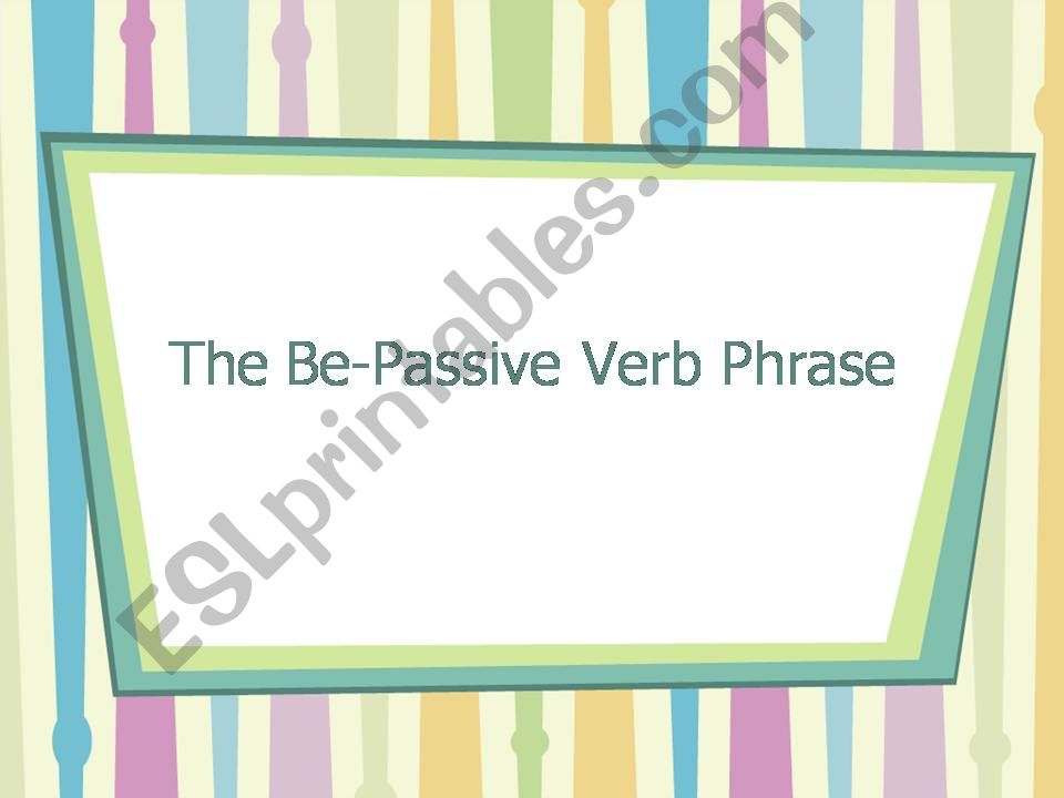 Passive voice with present simple and past simple