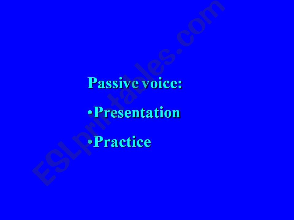 Passive Voice powerpoint