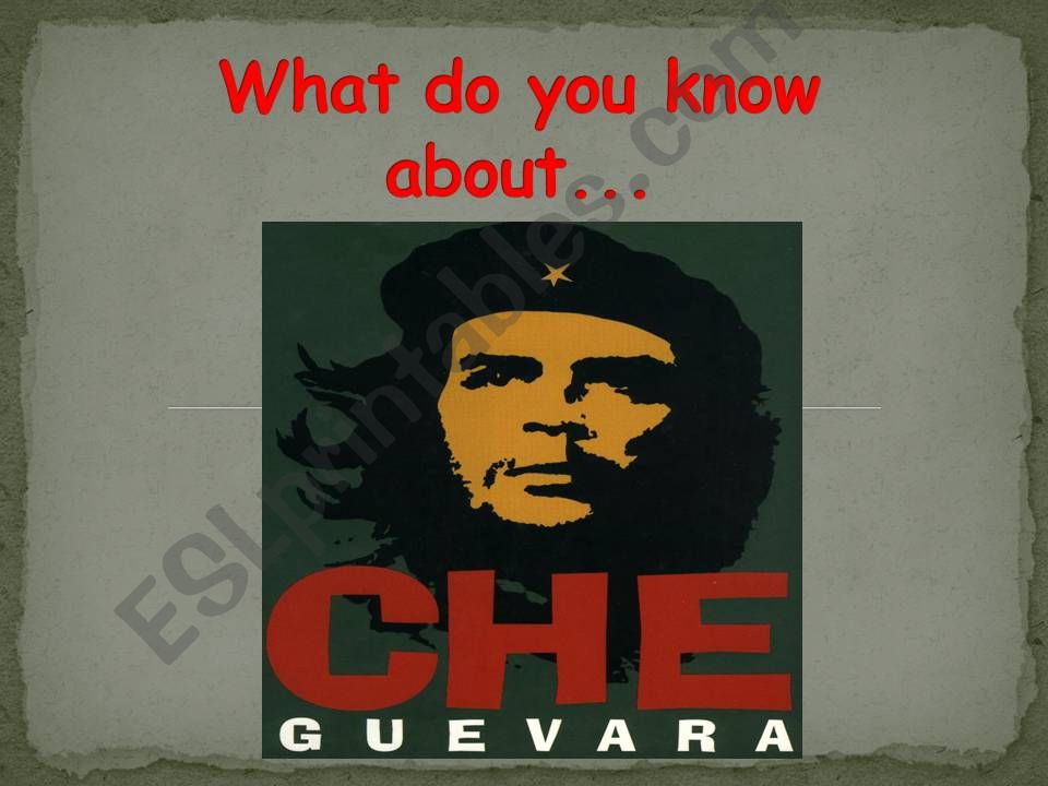 Che Guevara Quiz powerpoint