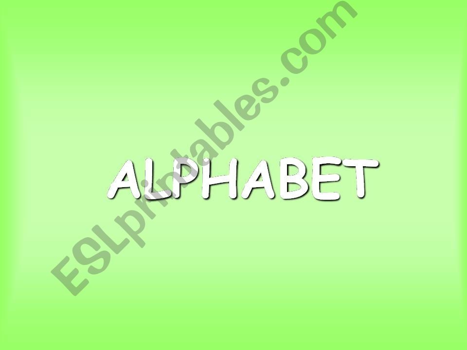 Alphabet powerpoint