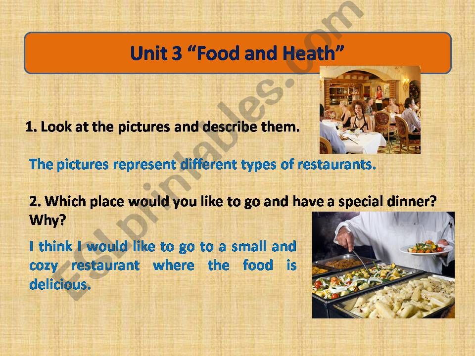 Food and Health powerpoint