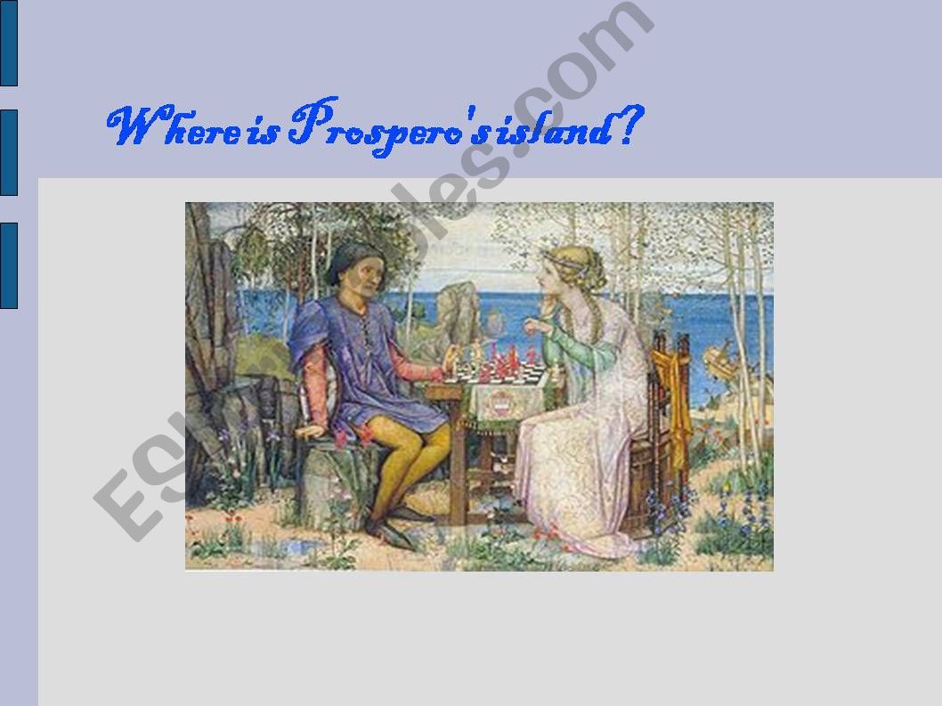 Location of the island in The Tempest by Shakespeare