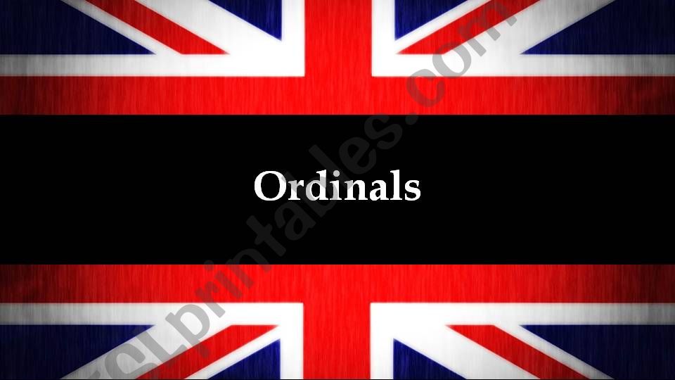 Ordinals powerpoint