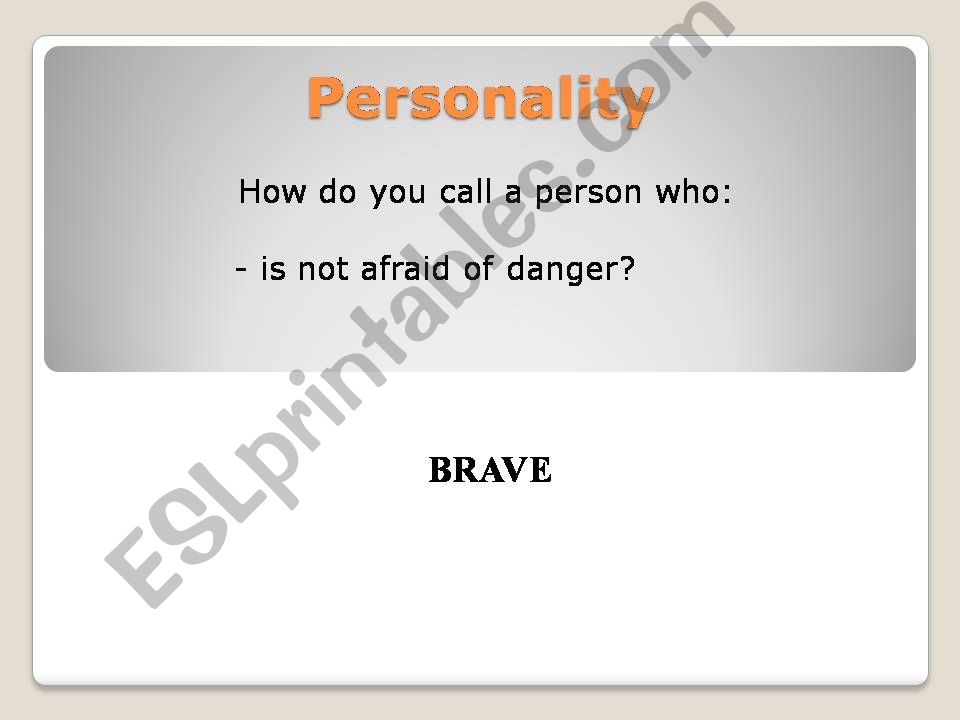 Personality Quiz powerpoint