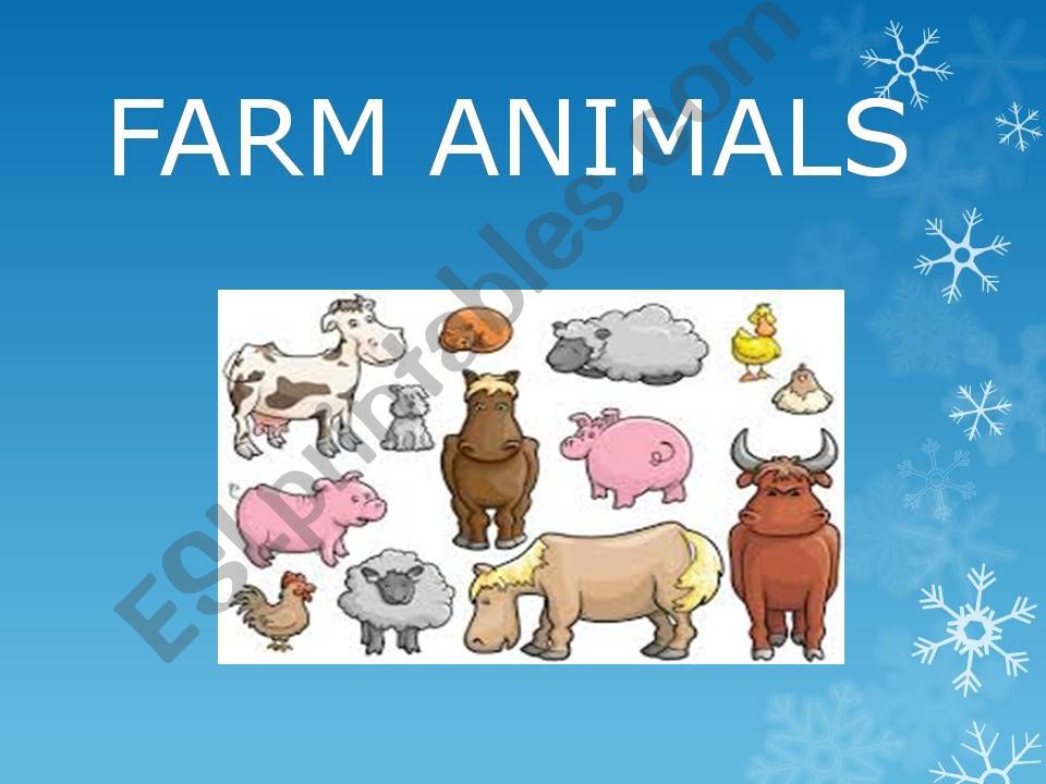 farm animals powerpoint