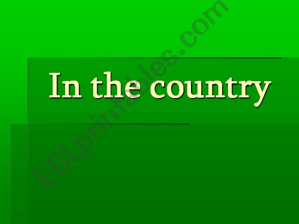 in t-he country powerpoint