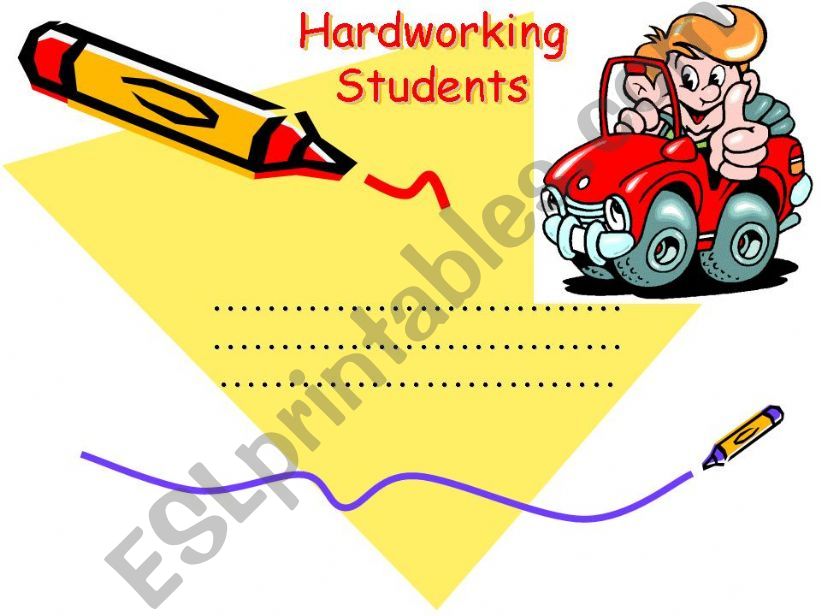 hardworking students award powerpoint