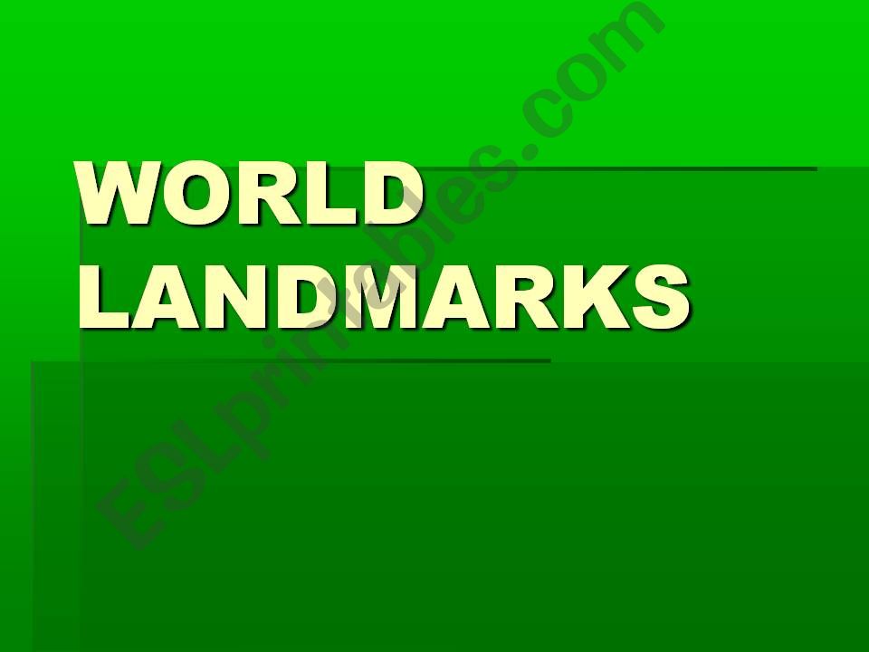 world landmarks powerpoint