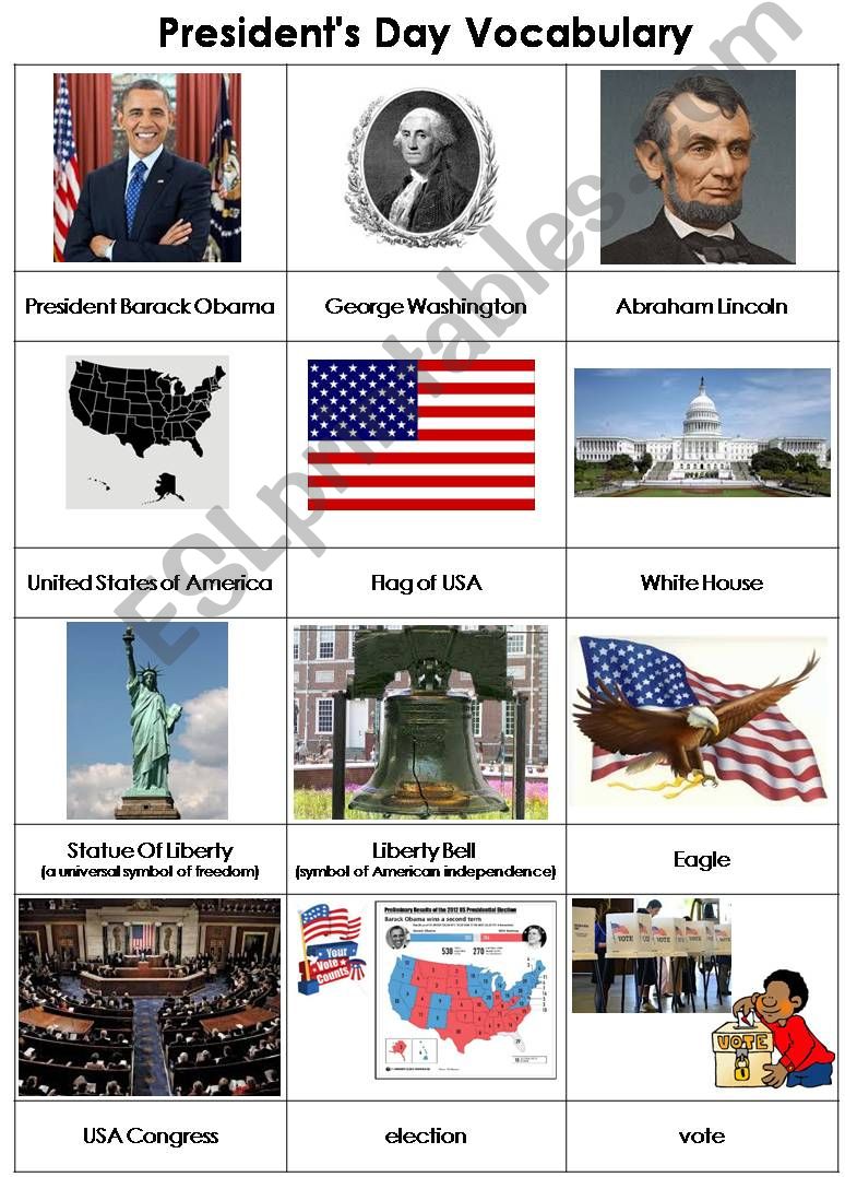 President day flashcard powerpoint