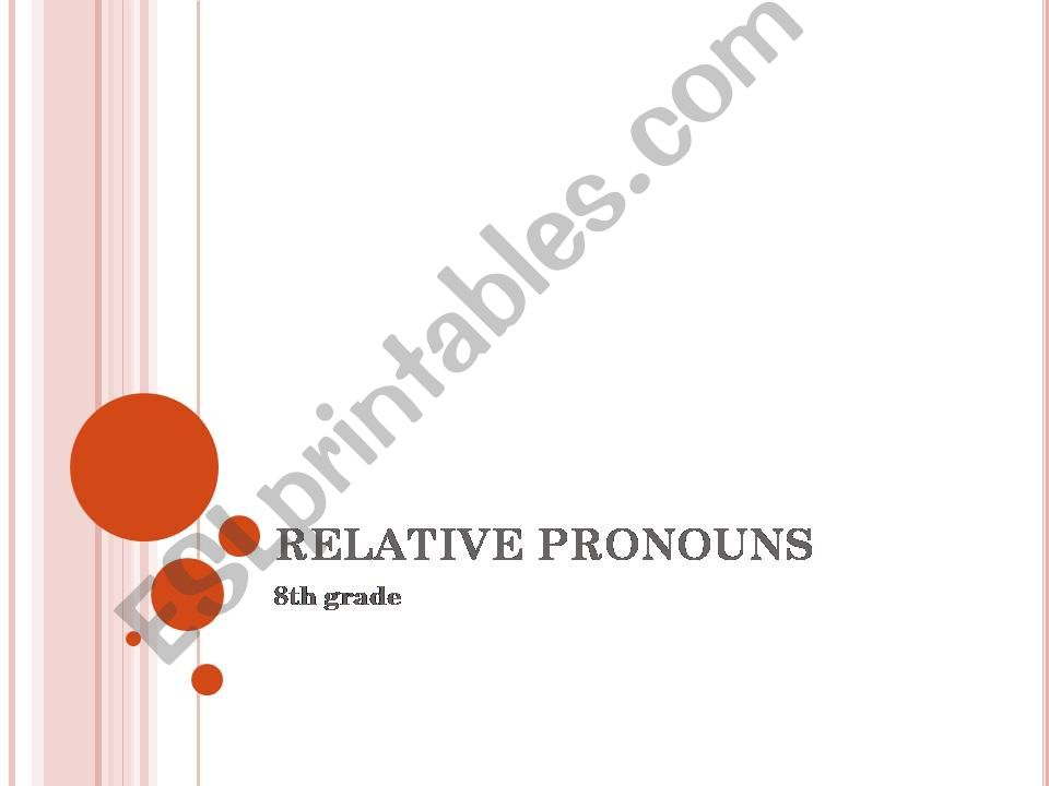 Relative Pronouns powerpoint