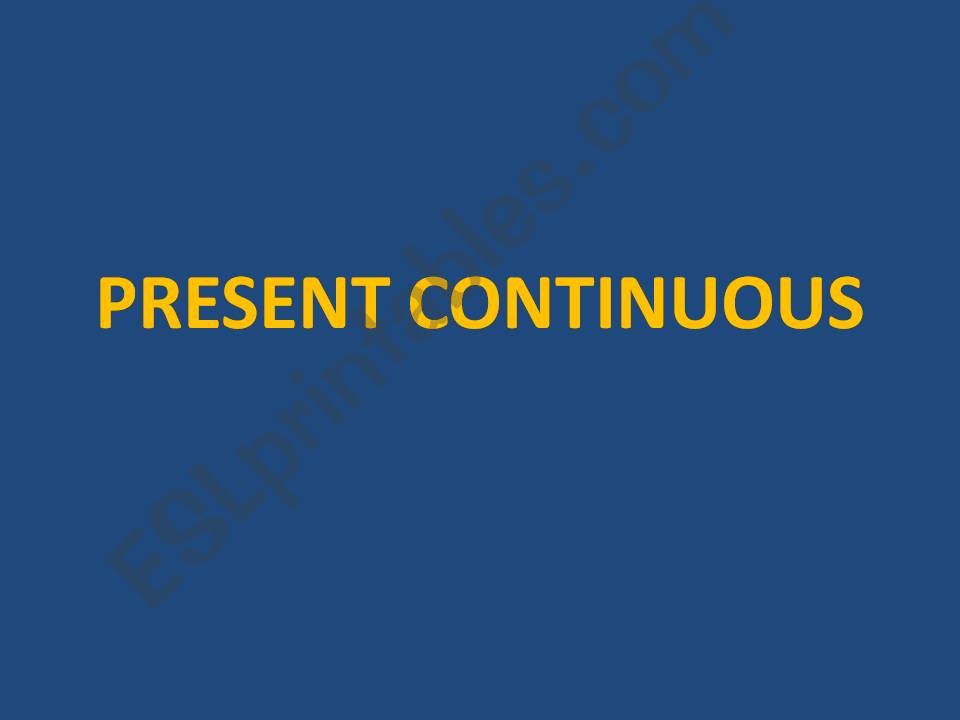 PRESENT CONTINUOUS_RULES powerpoint