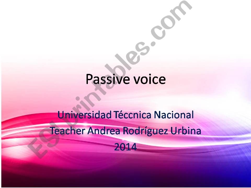 Passive voice powerpoint