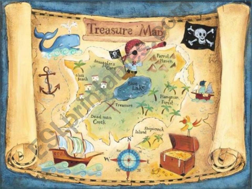 treasure hunt - present simple game