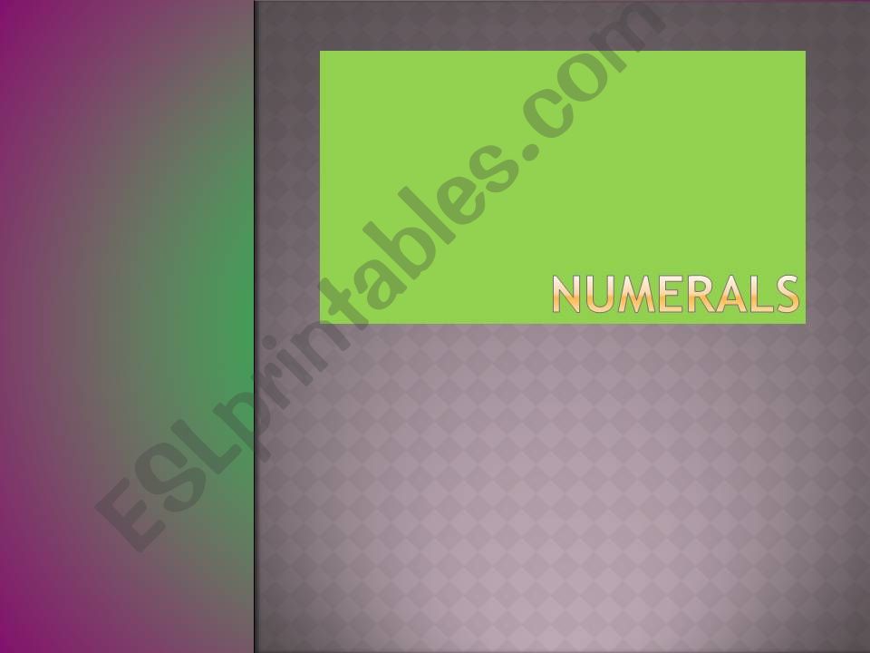 Numbers powerpoint