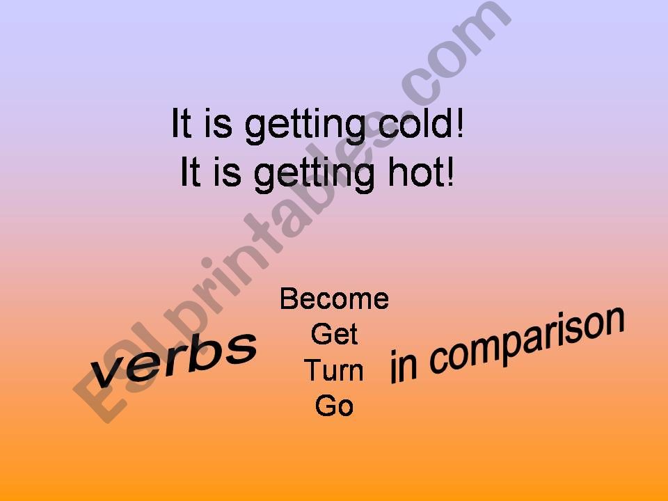 It is getting cold! powerpoint