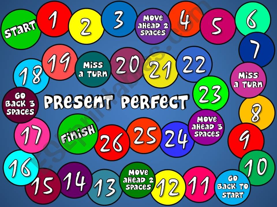 Present Perfect - boardgame (1/3) *KEY included*