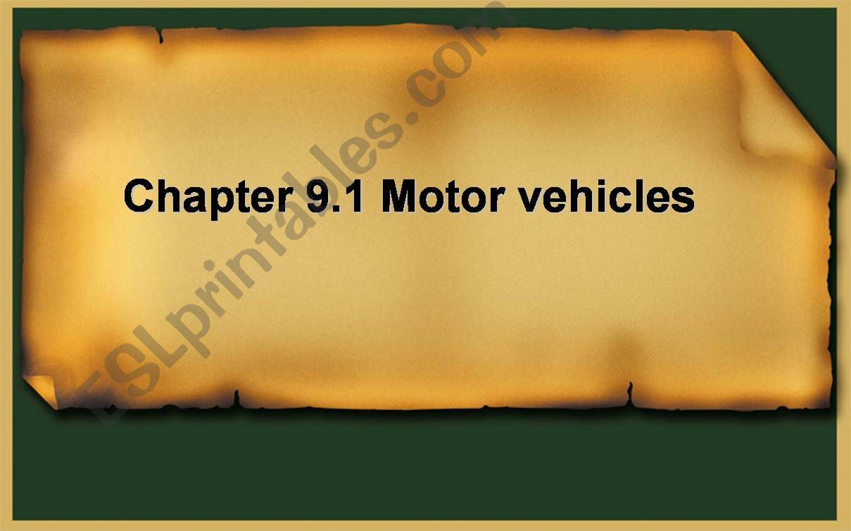 motor vehicles powerpoint