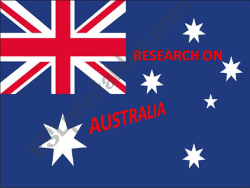 Research on Australia 1 powerpoint