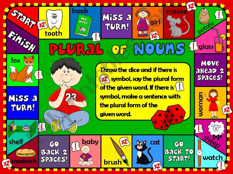 Plural of nouns - boardgame powerpoint
