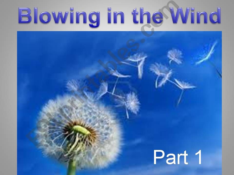 Blowing in the Wind powerpoint