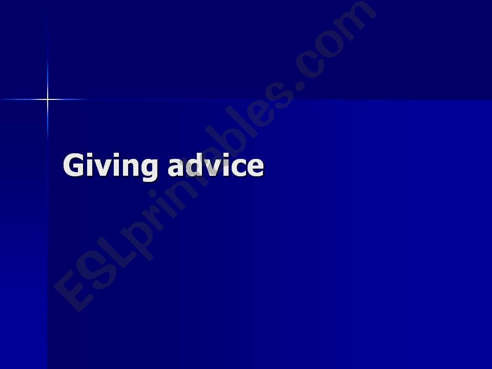Giving Advice PPT powerpoint
