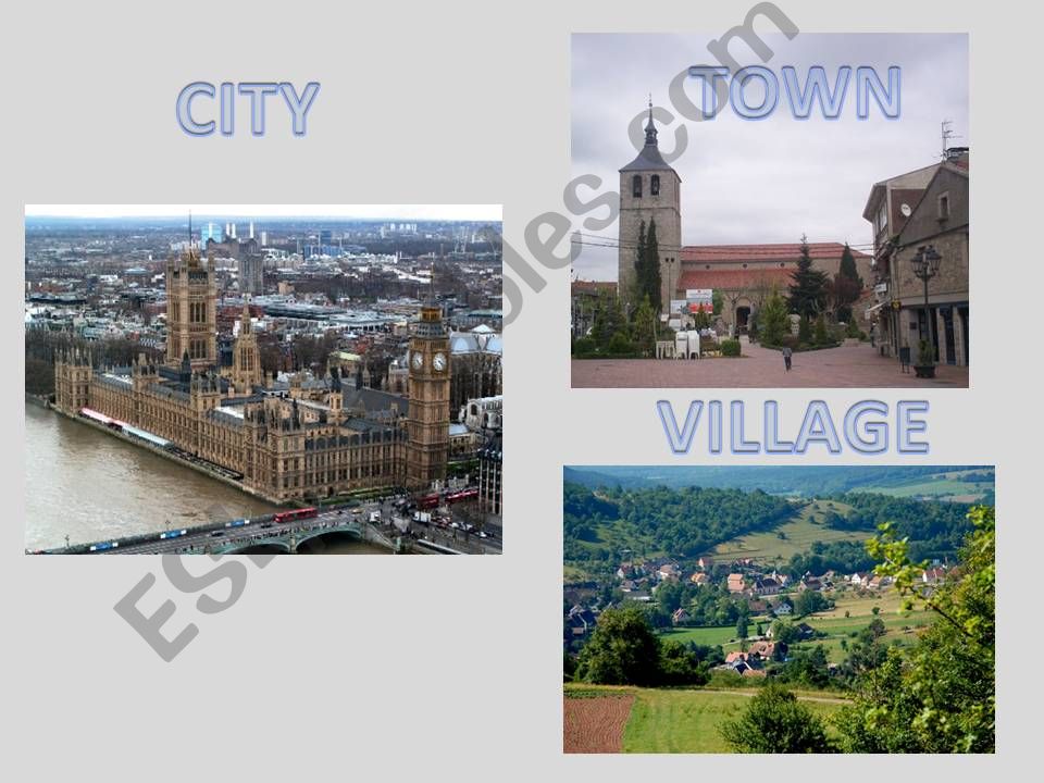 City, town, village powerpoint