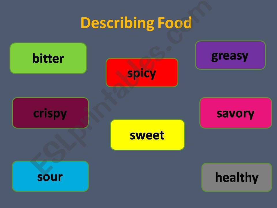 Describing Food powerpoint