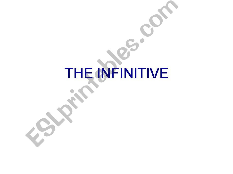 how to translate the infinitive