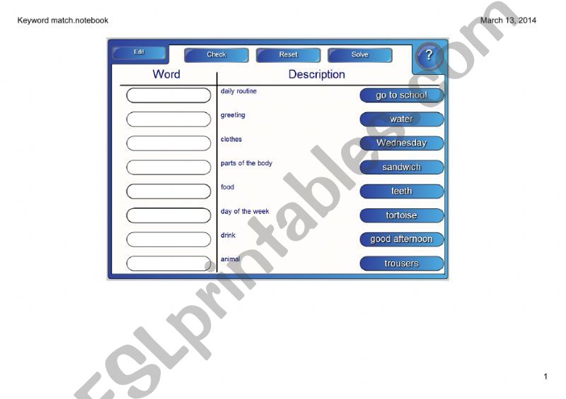 Keyword match powerpoint