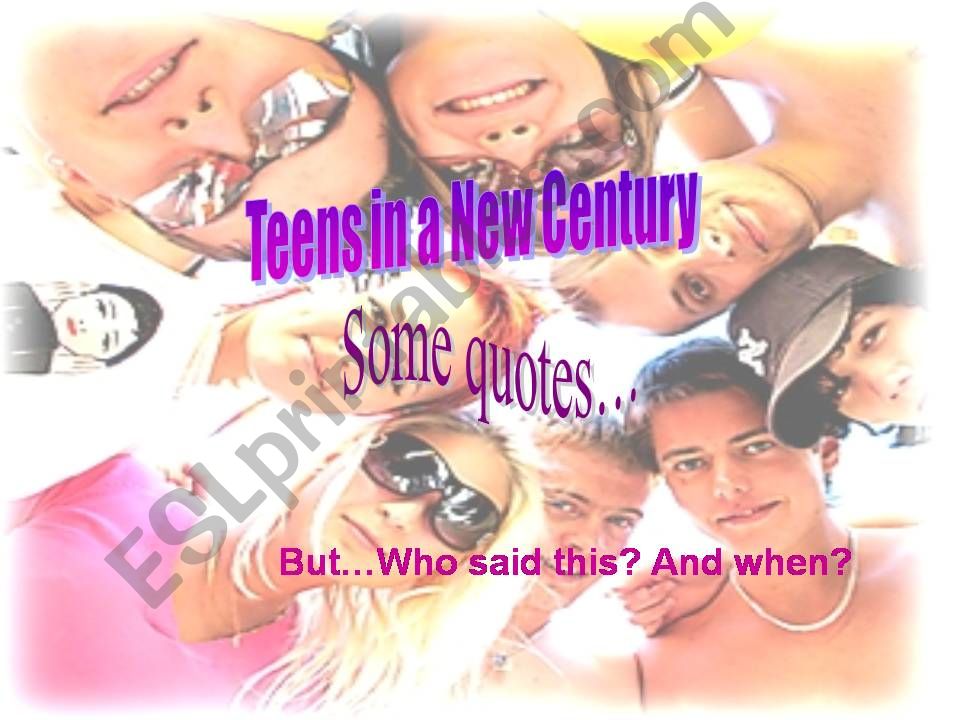 TEENS- QUOTES powerpoint