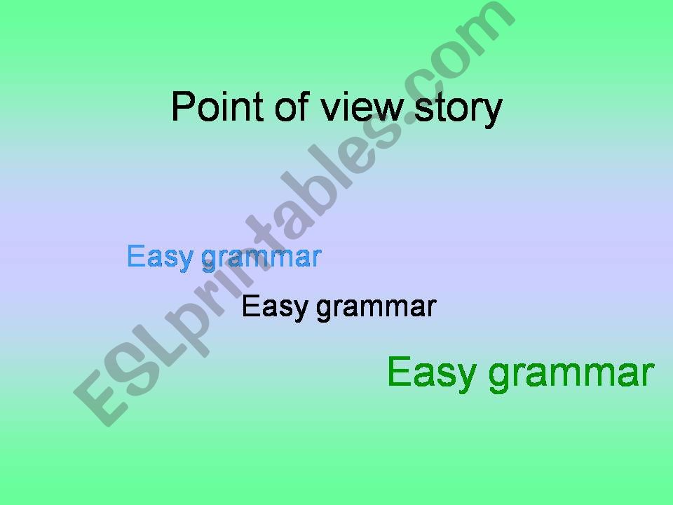 Point of view story powerpoint