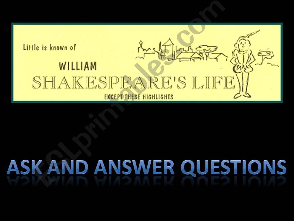 William Shakespeares life powerpoint