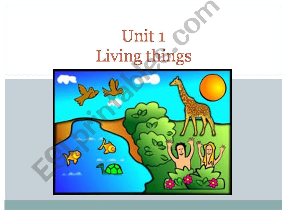 LIVING THINGS  powerpoint