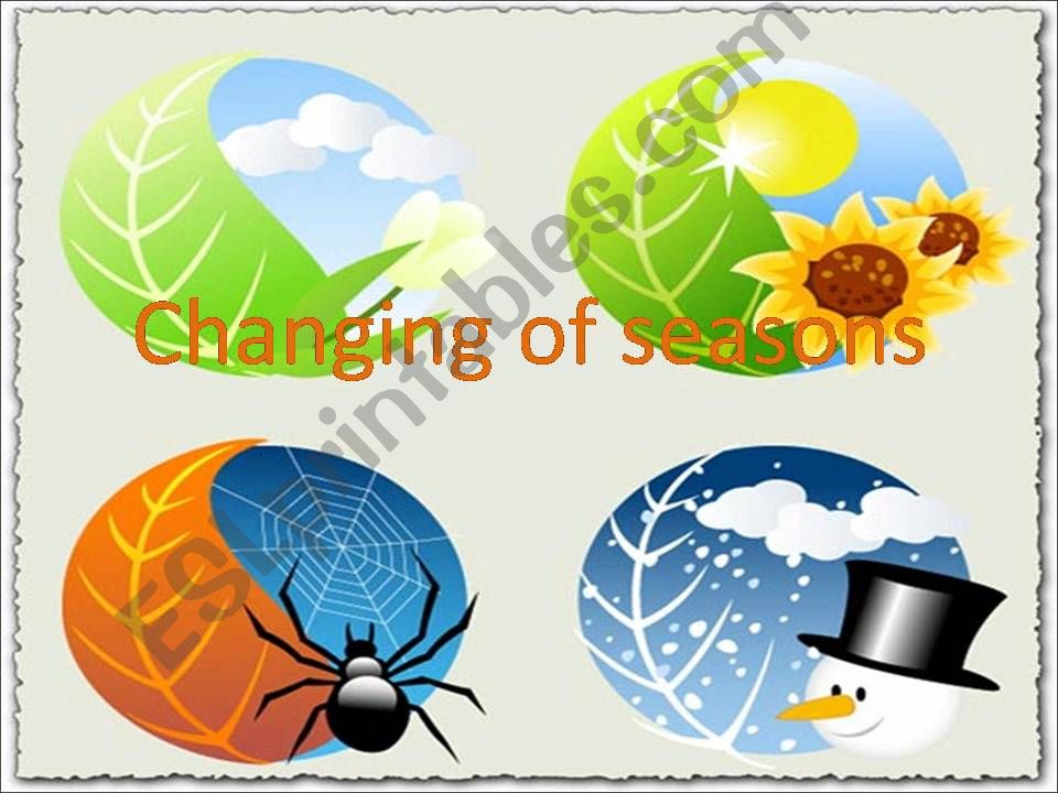ESL - English PowerPoints: Changing of seasons