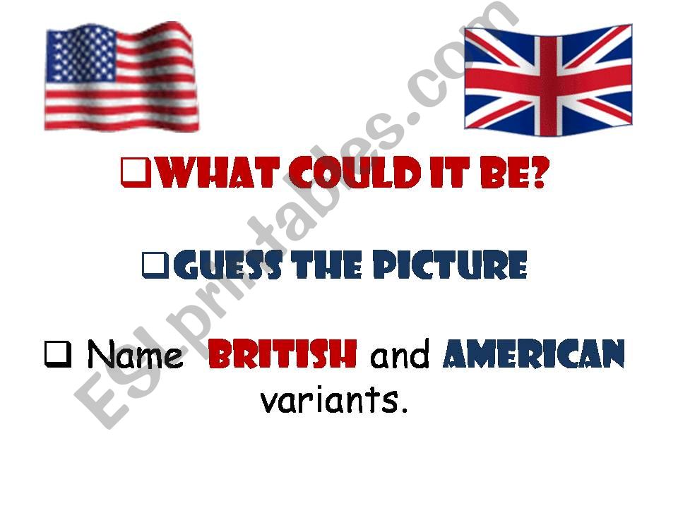 American or British English powerpoint