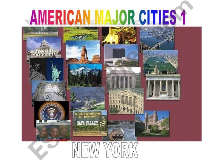 AMERICAN CITIES 1 - NEW YORK powerpoint