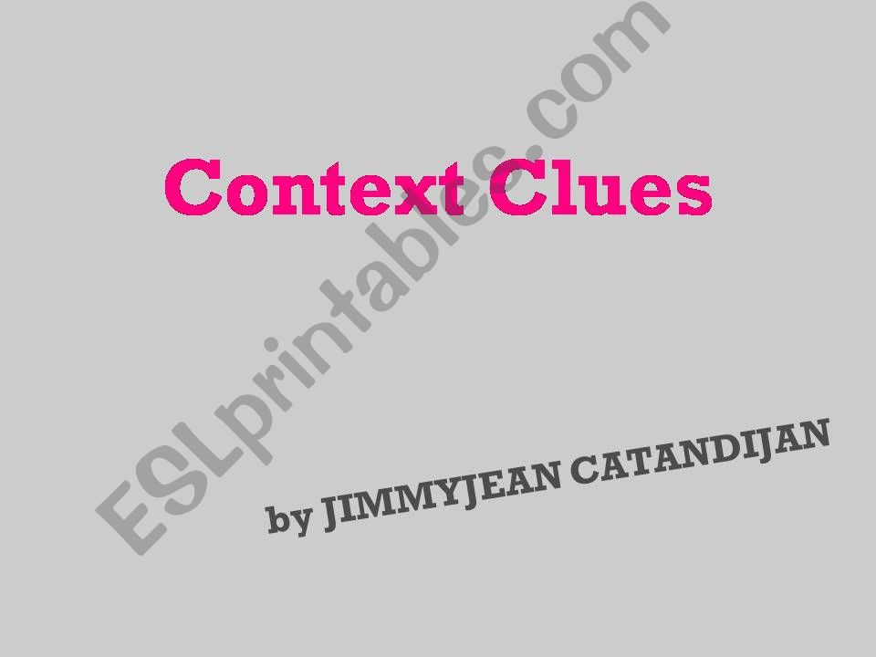 Context Clues powerpoint