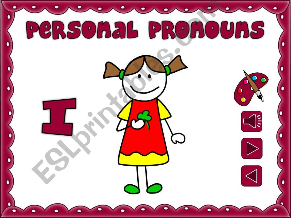 Personal pronouns - vocabulary *with sound*