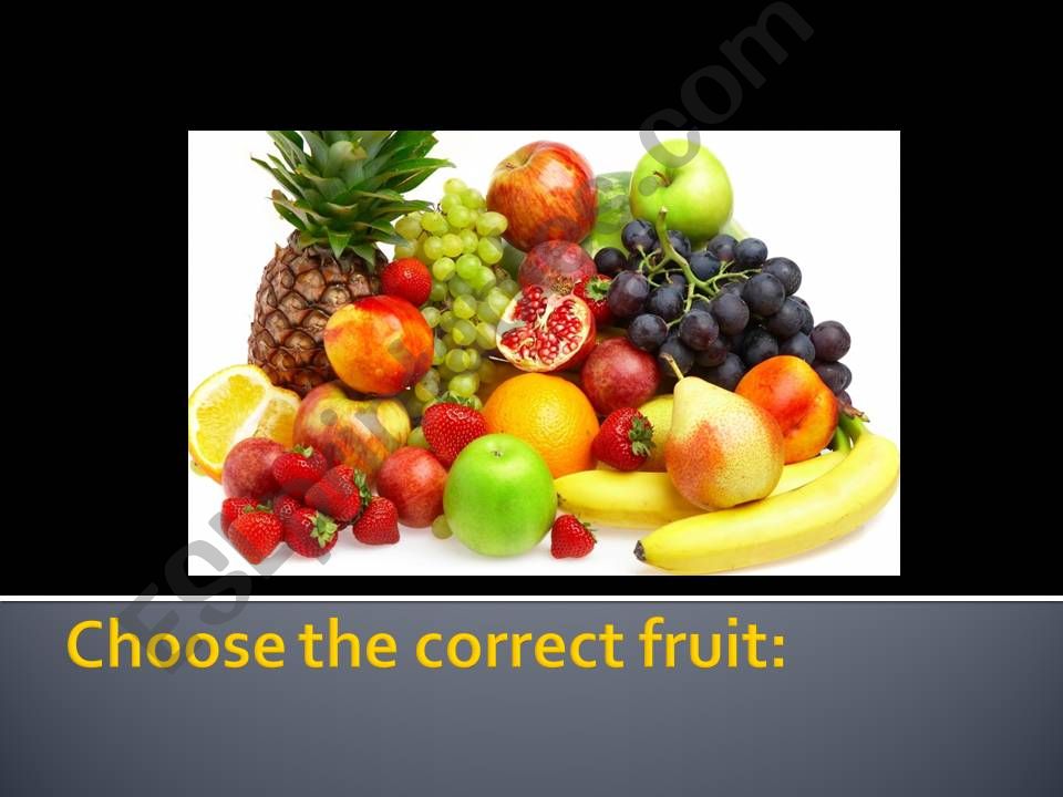 Fruits -multiple choice powerpoint