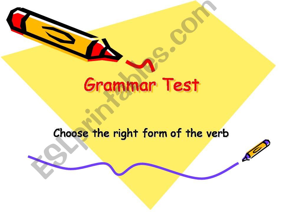 grammar test powerpoint