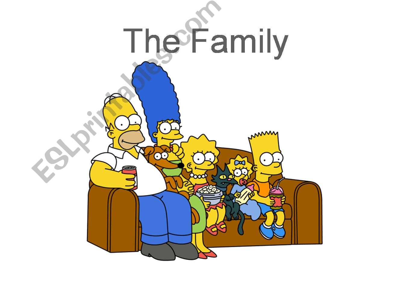 The family with the Simpsons powerpoint