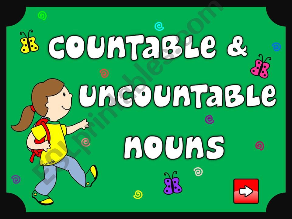 Countable and uncountable nouns - grammar guide