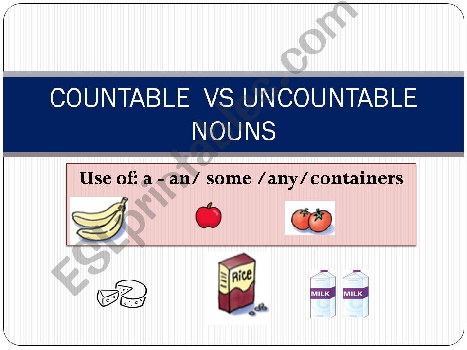 countable and uncountable powerpoint