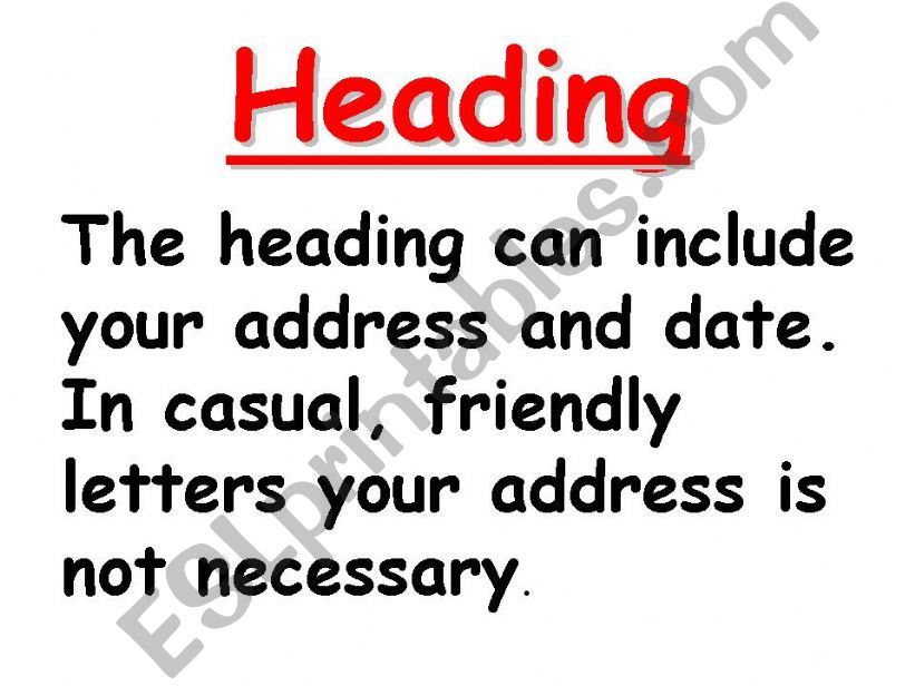 Letter writing powerpoint
