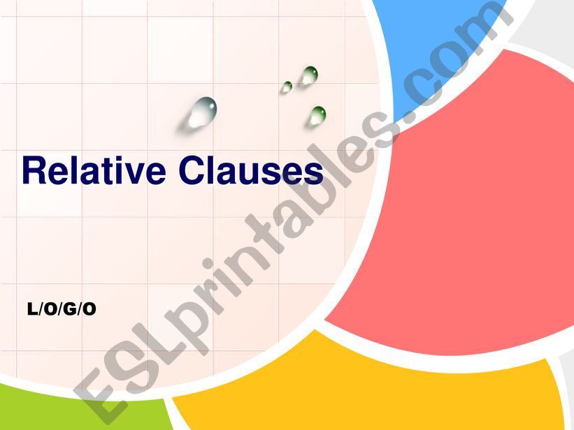 RELATIVE SENTENCES _ ADVANCED powerpoint