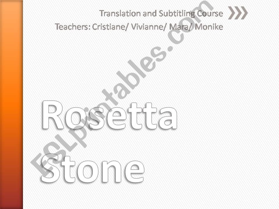 Rosetta Stone powerpoint