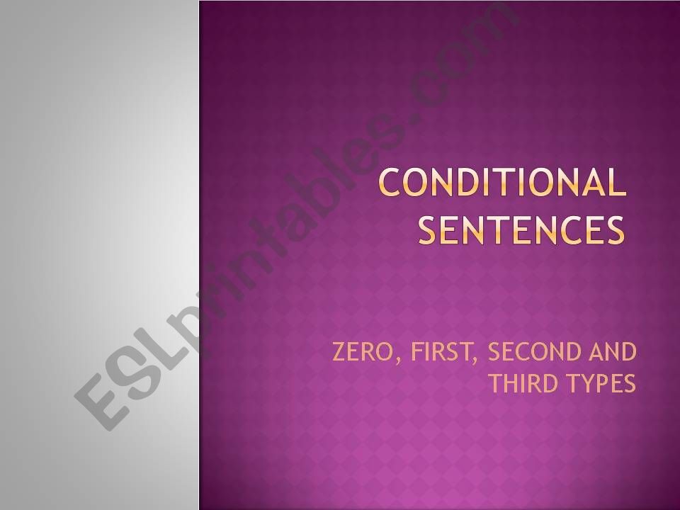 Conditional sentences powerpoint