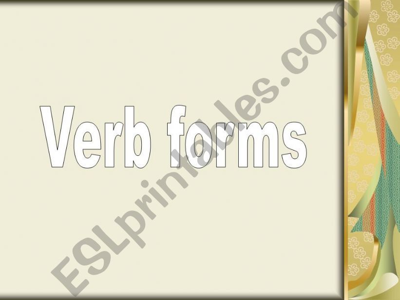 verb foms/ business language powerpoint