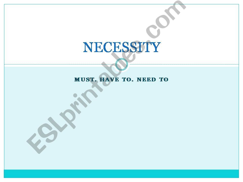 MODALS OF NECESSITY powerpoint